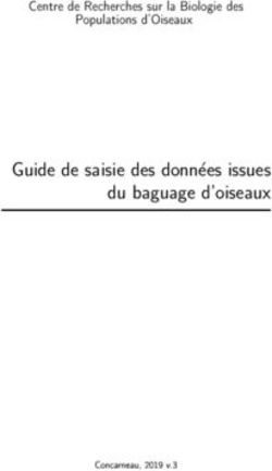 Guide de saisie des donn ees issues du baguage d'oiseaux - Centre de Recherches sur la Biologie des Populations d'Oiseaux - Le CRBPO