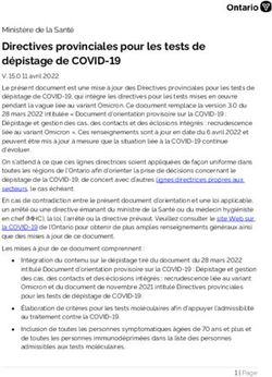 Directives provinciales pour les tests de d&eacute;pistage de COVID-19