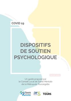 DISPOSITIFS DE SOUTIEN PSYCHOLOGIQUE - COVID 19