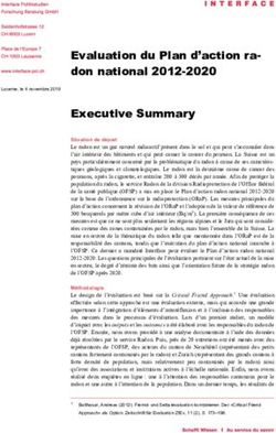 Evaluation du Plan d'action ra- don national 2012-2020 - BAG