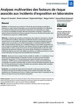 Analyses Multivari Es Des Facteurs De Risque Associ S Aux Incidents D Exposition En Laboratoire