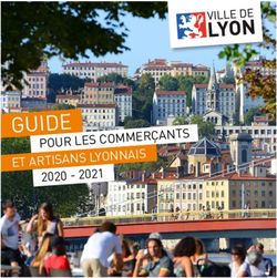 GUIDE ET ARTISANS LYONNAIS POUR LES COMMERÇANTS 2020 - 2021 - Ville de Lyon