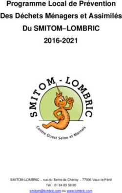 Du SMITOM-LOMBRIC Programme Local de Prévention Des Déchets Ménagers et Assimilés 2016-2021