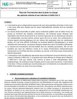 PLACE DE L'IVERMECTINE DANS LA PRISE EN CHARGE DES PATIENTS ATTEINTS D'UNE INFECTION À SARS-COV-2 - HUG