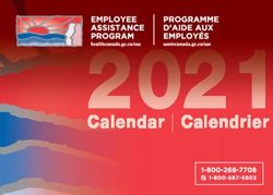 Employee Assistance Program 2021 Calendar Programme d'aide aux employés Calendrier 2021 - Department of ...
