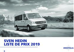 SVEN HEDIN LISTE DE PRIX 2019 - Westfalia