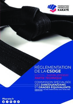 RÈGLEMENTATION DE LA CSDGE ÉDITION - SAISON 2019/2020 - ffkarate.fr