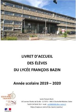 LIVRET D'ACCUEIL DES ÉLÈVES DU LYCÉE FRANÇOIS BAZIN