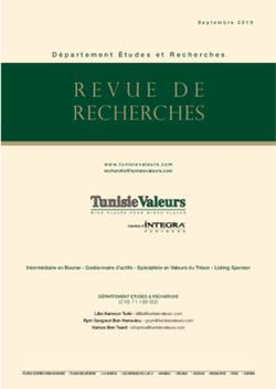 REVUE DE RECHERCHES Département Études et Recherches - Tunisie Valeurs
