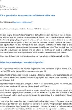 IDE et participation aux couvertures sanitaires des rallyes raids