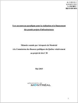 Vers un nouveau paradigme pour la réalisation et le financement des grands projets d'infrastructures Mémoire soumis par Aéroports de Montréal à la ...