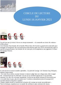 LUNDI 18 JANVIER 2021 - CERCLE DE LECTURE DU