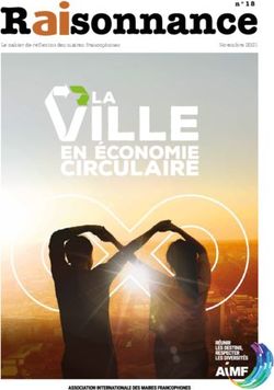 N 18 Le cahier de réflexion des maires francophones