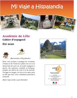 Académie de Lille Cahier d'espagnol Été 2020 - Collège Maxime DEYTS