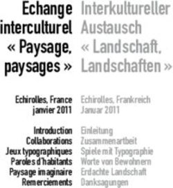Echange interculturel " Paysage, paysages "