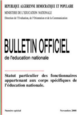 Statut particulier des fonctionnaires appartenant aux corps spécifiques de l'éducation nationale - Numérospécial Novembre2008