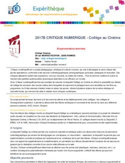 2017B CRITIQUE NUMERIQUE - Collège au Cinéma - Collège au Cinéma
