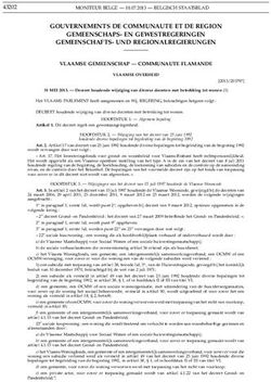 GOUVERNEMENTS DE COMMUNAUTE ET DE REGION GEMEENSCHAPS- EN GEWESTREGERINGEN GEMEINSCHAFTS- UND REGIONALREGIERUNGEN - refLex