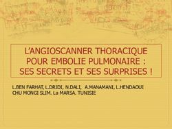 L'ANGIOSCANNER THORACIQUE POUR EMBOLIE PULMONAIRE : SES SECRETS ET SES SURPRISES ! - L.BEN FARHAT, L.DRIDI, N.DALI, A.MANAMANI, L.HENDAOUI CHU ...