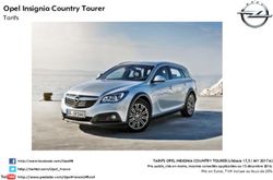 Opel Insignia Country Tourer - Tarifs - OPEL DAX