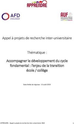 Appel à projets de recherche inter-universitaire Thématique : Accompagner le développement du cycle fondamental : l'enjeu de la transition école / ...
