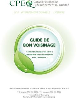 GUIDE DE BON VOISINAGE - LE DÉVELOPPEMENT DURABLE À L'OEUVRE