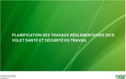 PLANIFICATION DES TRAVAUX RÉGLEMENTAIRES 2018 VOLET SANTÉ ET SÉCURITÉ DU TRAVAIL - CNESST