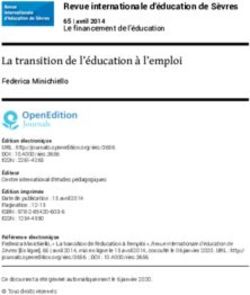 La transition de l'éducation à l'emploi - Federica Minichiello - OpenEdition Journals