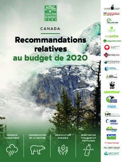 Recommandations relatives au budget de 2020 - URGENCE CLIMATIQUE - Green ...