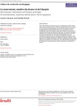 Le mouvement, matière du drame et de l'épopée Movement: Substance of Drama and Epic El movimiento, materia del drama y de la epopeya - Érudit