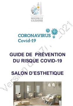 GUIDE DE PRÉVENTION DU RISQUE COVID-19 SALON D'ESTHETIQUE