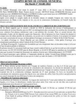 COMPTE RENDU DU CONSEIL MUNICIPAL - Du Mardi 1er MARS 2022 - Mairie de Priss&eacute;