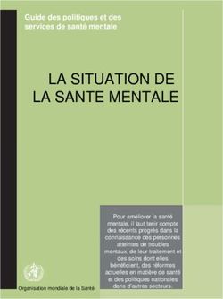 LA SITUATION DE LA SANTE MENTALE - World Health Organization