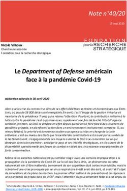 Le Department of Defense américain face à la pandémie Covid-19