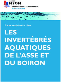 LES INVERTÉBRÉS AQUATIQUES DE L'ASSE ET DU BOIRON - Milieu naturel Etat de santé de nos rivières