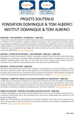PROJETS SOUTENUS FONDATION DOMINIQUE & TOM ALBERICI INSTITUT DOMINIQUE & TOM ALBERICI