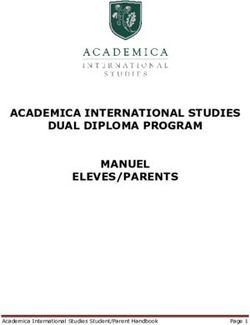 ACADEMICA INTERNATIONAL STUDIES DUAL DIPLOMA PROGRAM MANUEL ELEVES/PARENTS