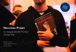 Le magazine de l'heure au Québec - Kit média et tarifs publicitaires 2014 2015