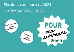 POU R &Eacute;lections communales 2021 L&eacute;gislature 2021 2026 - Commune de ...
