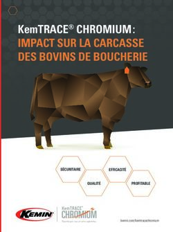 KemTRACE CHROMIUM : IMPACT SUR LA CARCASSE DES BOVINS DE BOUCHERIE - S&Eacute;CURITAIRE EFFICACIT&Eacute; - Kemin Industries