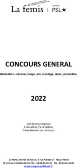 CONCOURS GENERAL - La Fémis
