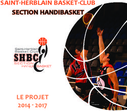 Saint-herblain basket-club section handibasket - LE PROJET 2014 2017