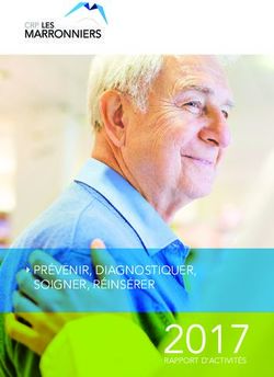 PRÉVENIR, DIAGNOSTIQUER, SOIGNER, RÉINSÉRER - RAPPORT D'ACTIVITÉS - CRP Les Marronniers