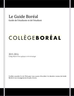 Le Guide Boréal Guide de l'étudiante et de l'étudiant - Collège Boréal
