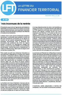 FINANCIER TERRITORIAL - LA LETTRE DU - Infodium