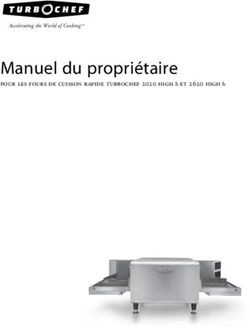 Manuel du propriétaire - pour les fours de cuisson rapide turbochef 2020 high h et 2620 high