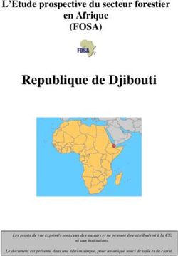 Republique de Djibouti - L'Etude prospective du secteur forestier en Afrique (FOSA) - FAO