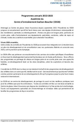 Programmes annuels 2022-2023 Acad&eacute;mie du Centre d'entra&icirc;nement Ga&eacute;tan-Boucher (CEGB)