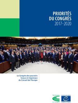 PRIORITÉS DU CONGRÈS 2017-2020 - Le Congrès des pouvoirs locaux et régionaux du Conseil de l'Europe - Coe