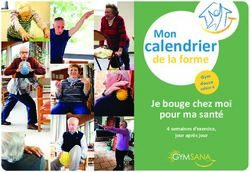 Calendrier Mon Je bouge chez moi pour ma santé - GymSana